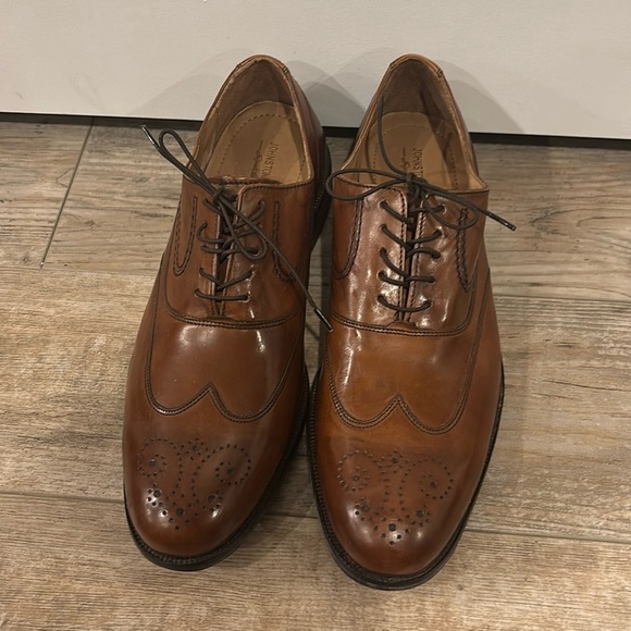 Johnston & Murphy Other - Johnston Murphy Vintage Oxford Wingtip Shoe Brown Leather Lace Size 9.5
